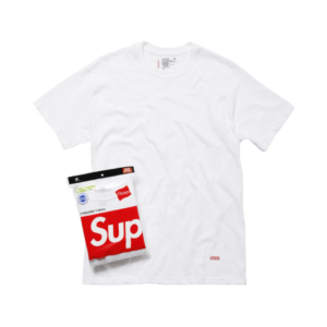 SUPREME/HANES BASIC TEE WHITE