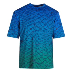 OFF-WHITE ALLOVER S/S SPORT TEE PEACOCK NAVY