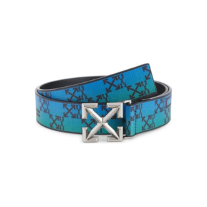 OFF WHITEBELT LEATHER MONOGRAM ARROW RAINBOW