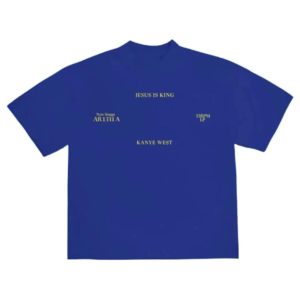 KANYE WEST JESUS IS KING VINYL I T-SHIRT BLUE