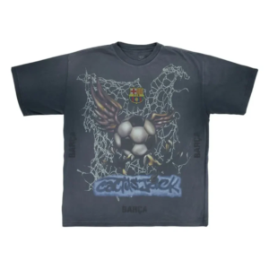 Travis Scott x FC Barcelona Washed Spray Logo Tee Black